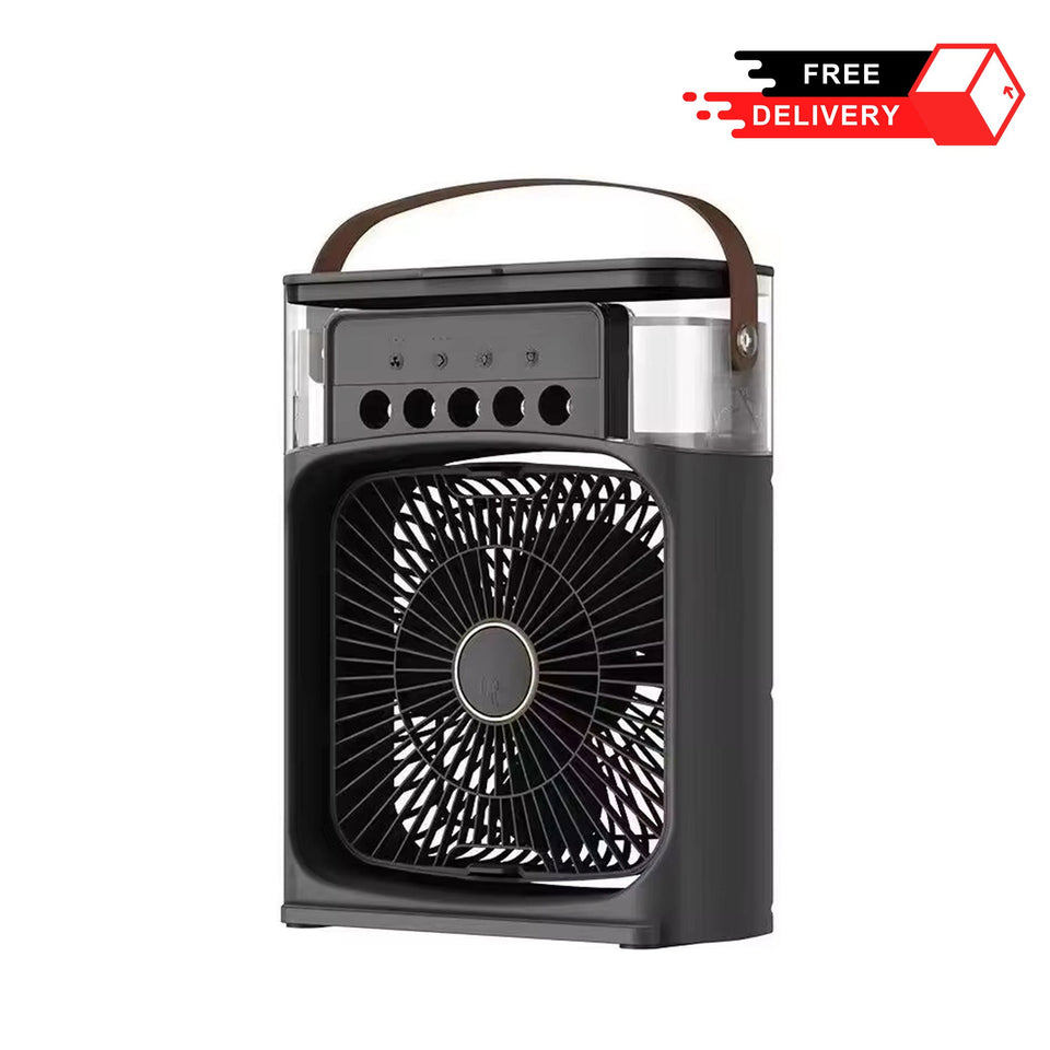 Air Conditioning Portable Fan with Mist Water and Fog Lights Jeddah Traders
